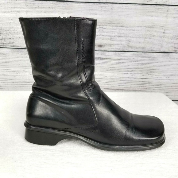 kenneth cole black leather boots